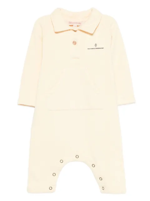 The Animals Observatory logo-print polo rompers