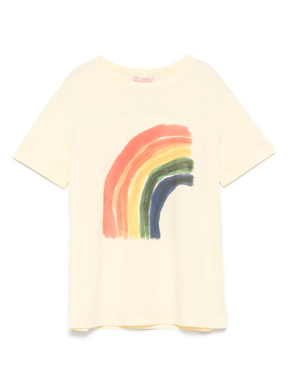 The Animals Observatory rainbow-print T-shirt | Yellow | Image 1