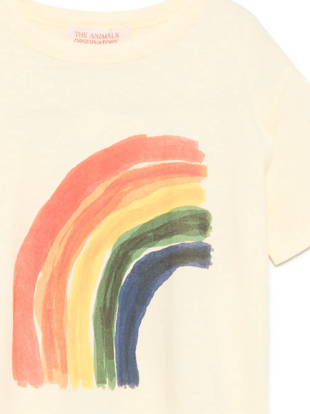 The Animals Observatory T-shirt met regenboogprint Geel