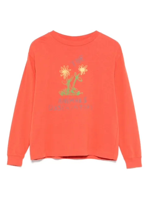 The Animals Observatory playera larga con estampado floral