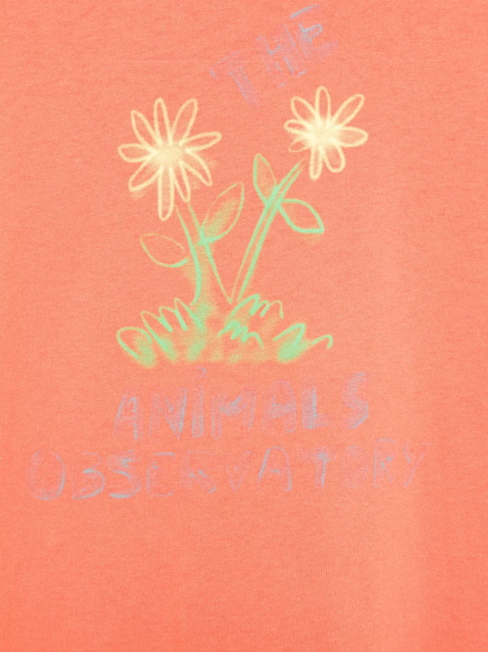 The Animals Observatory Langarmshirt Mit Blumen-print In Orange