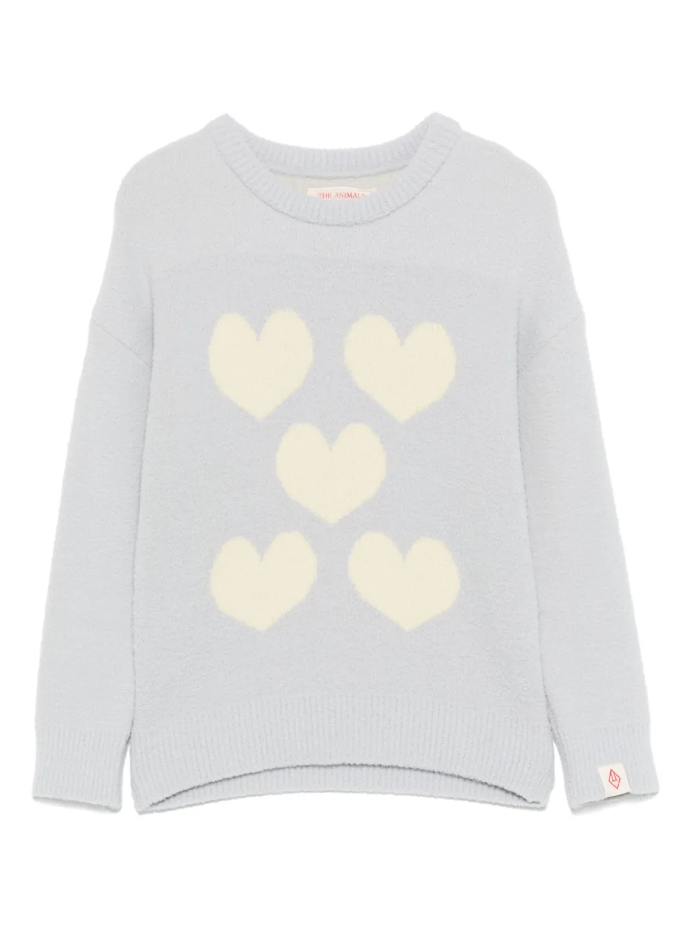 The Animals Observatory Bull Heart-pattern Sweater In Gray