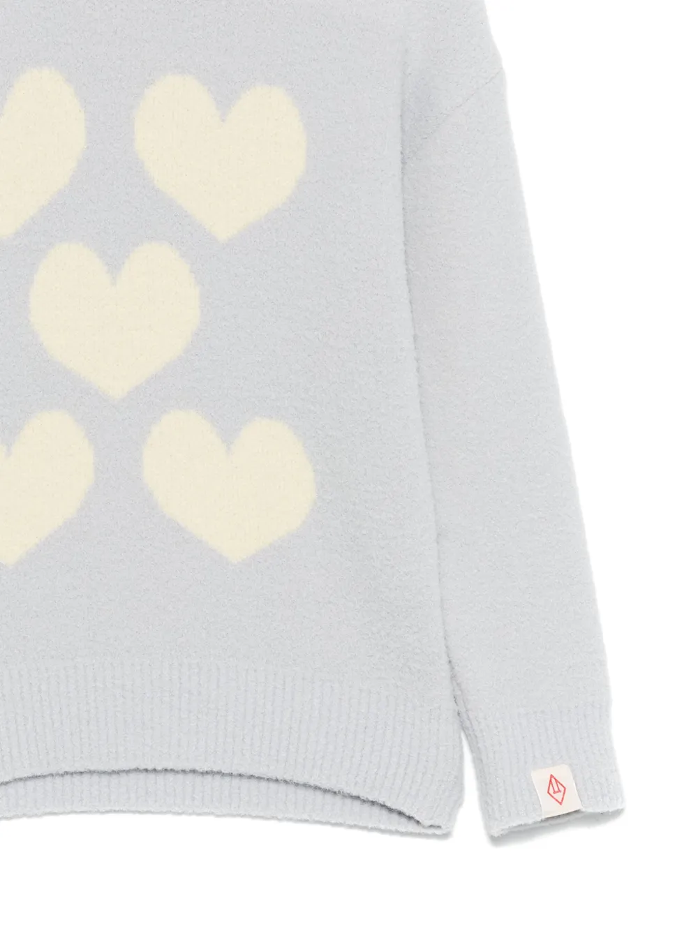 The Animals Observatory Bull Heart-pattern Sweater In Gray