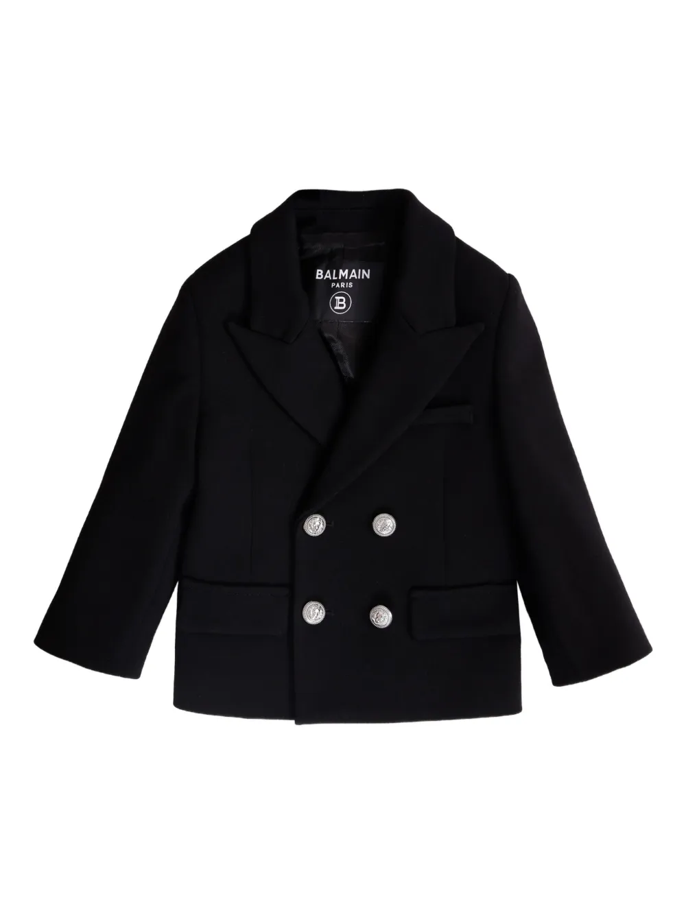 Balmain Kids Blazer met dubbele rij knopen Zwart