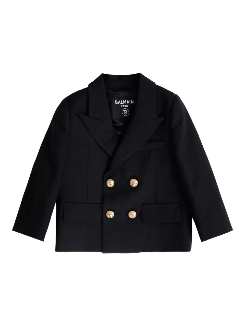 Balmain Kids Blazer met dubbele rij knopen Zwart