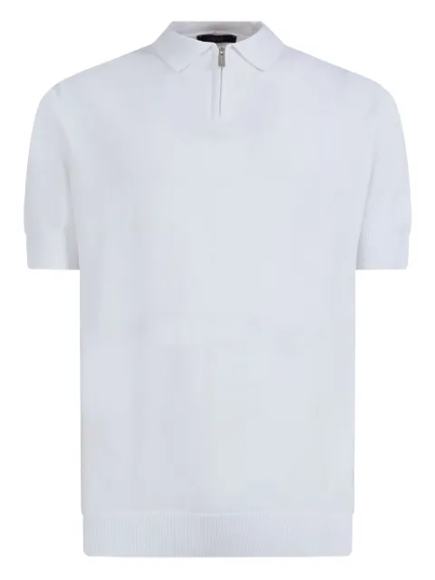 GAZZARRINI X MICHELE FRANZESE zip-up cotton polo shirt 