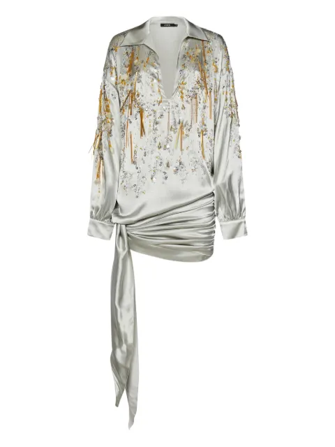 Amen embroidered satin dress
