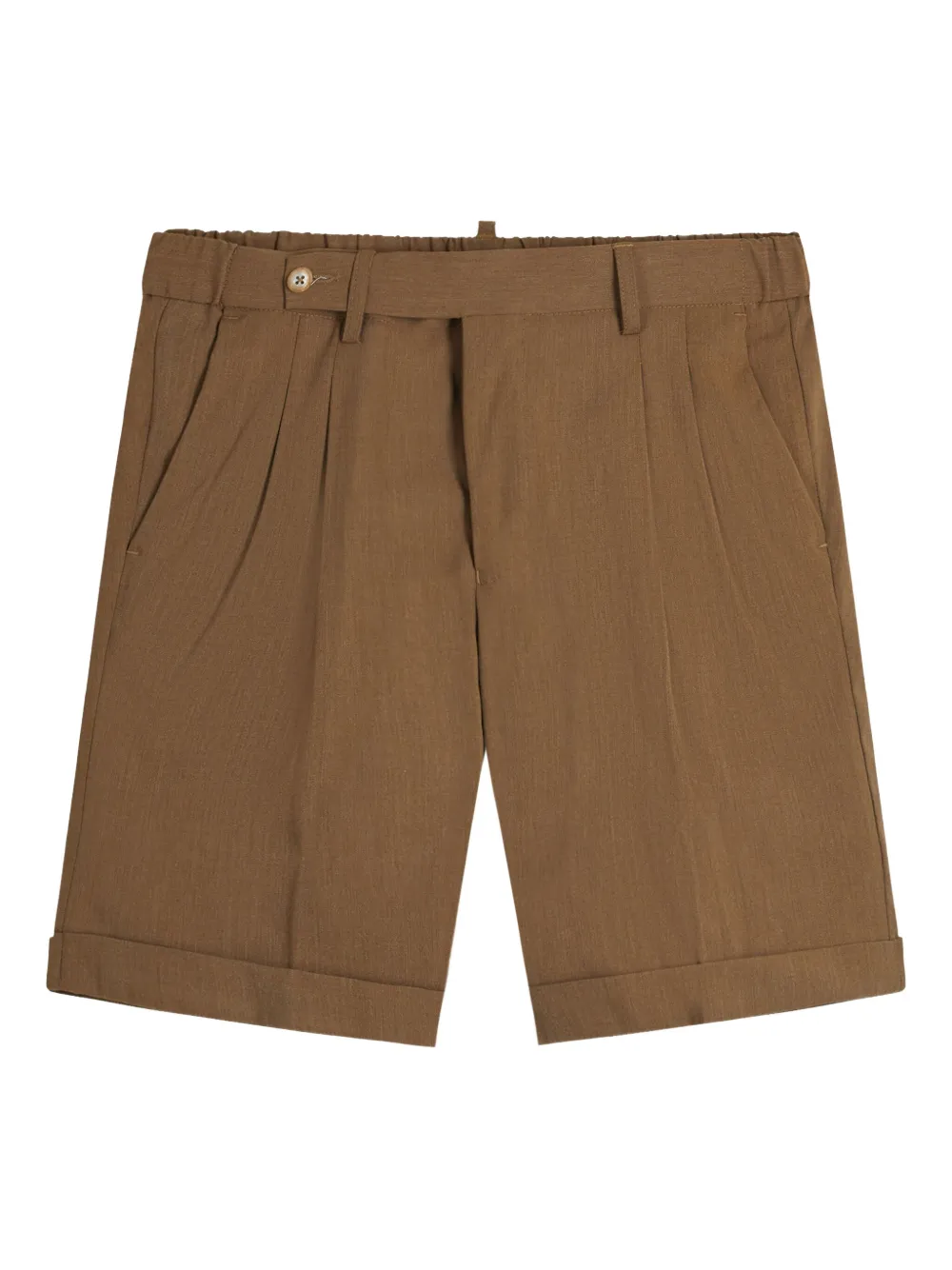GAZZARRINI X MICHELE FRANZESE pleat-detail shorts | Brown | Image 1