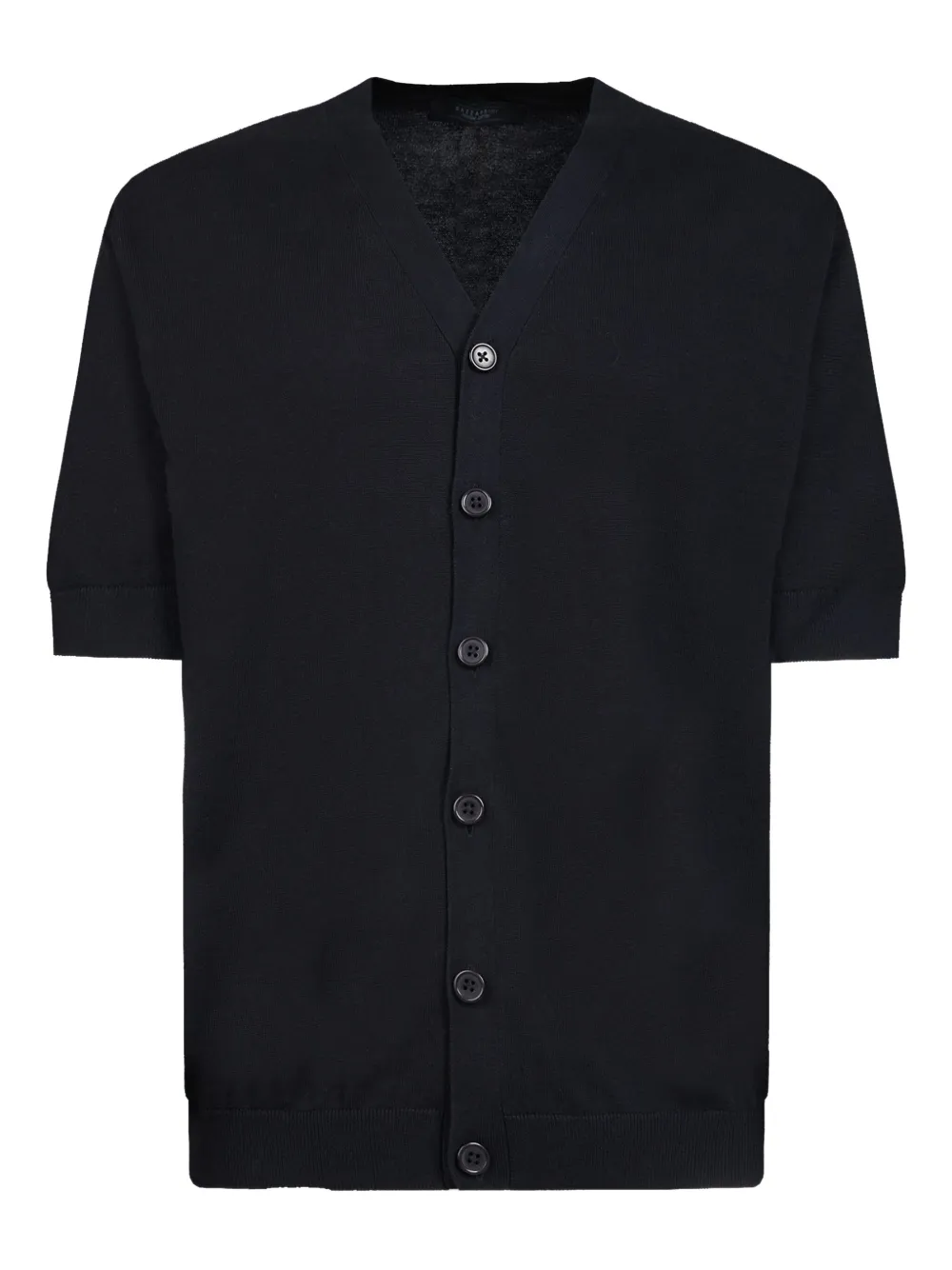 GAZZARRINI X MICHELE FRANZESE short-sleeved button-up cardigan | Black | Image 1