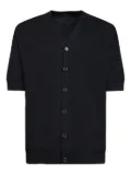 GAZZARRINI X MICHELE FRANZESE short-sleeved button-up cardigan - Black