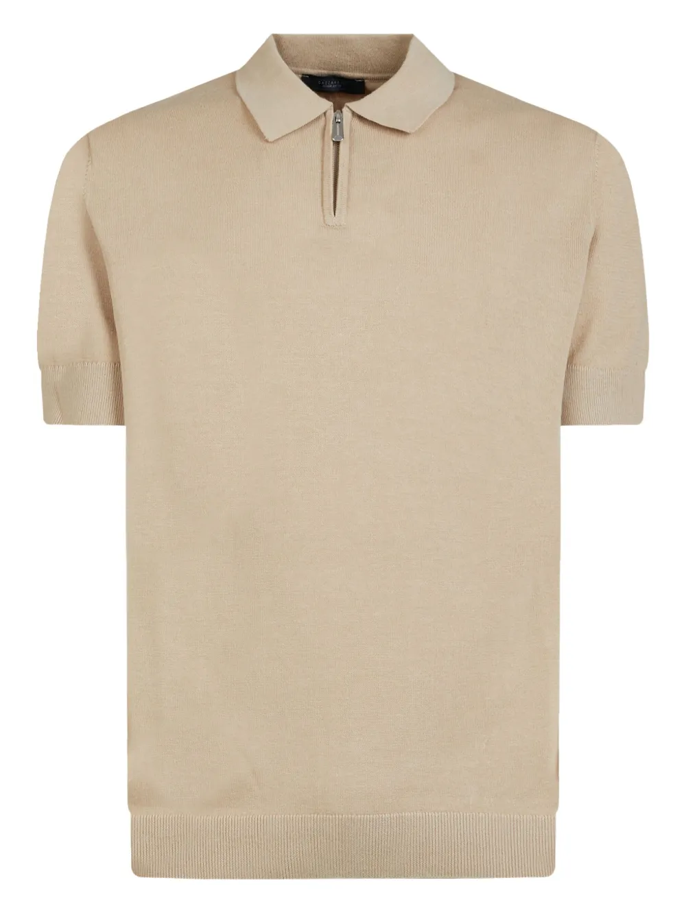 GAZZARRINI X MICHELE FRANZESE zip-neck polo shirt | Neutrals | Image 1