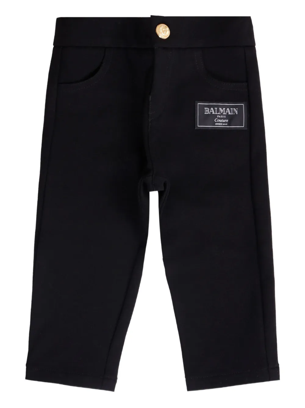 Shop Balmain Logo-patch Trousers