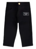 Balmain Kids logo-patch trousers - Black