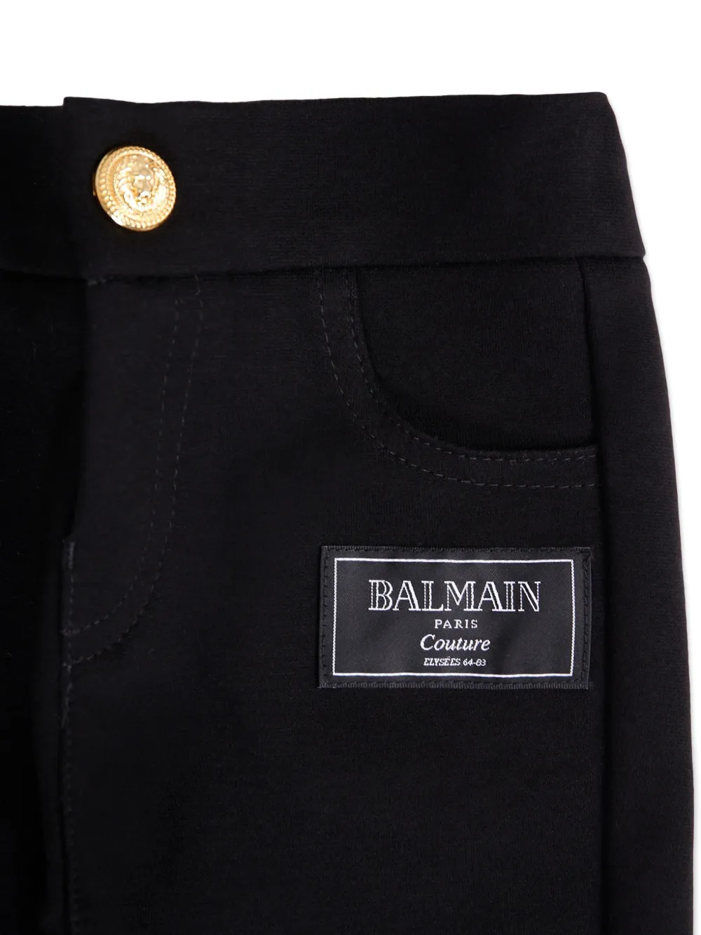 Shop Balmain Logo-patch Trousers