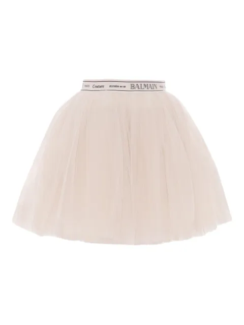 Balmain Kids logo-waistband tutu