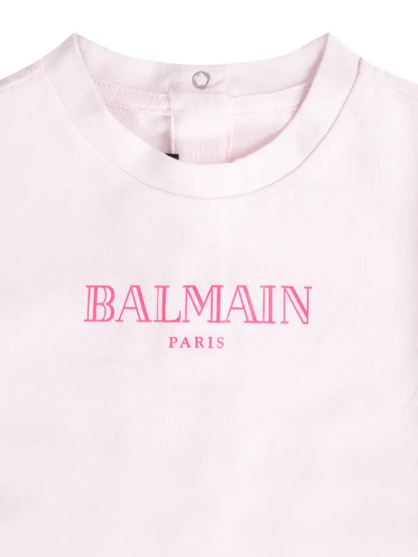 Balmain Kids オーガニックコットン Tシャツ | ピンク | FARFETCH JP