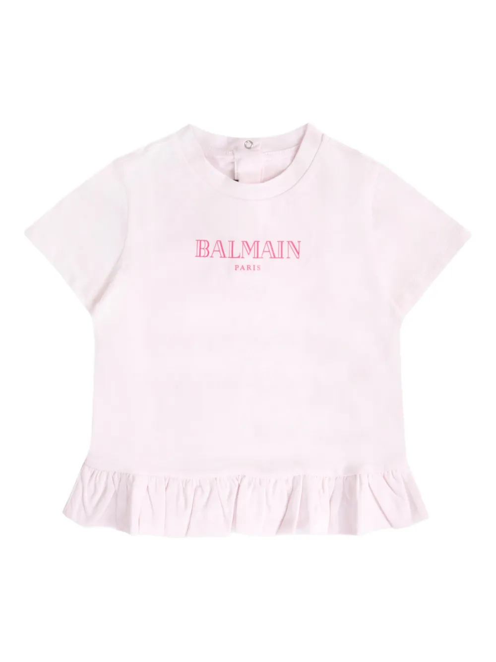 Balmain Kids T-shirt van biologisch katoen Roze