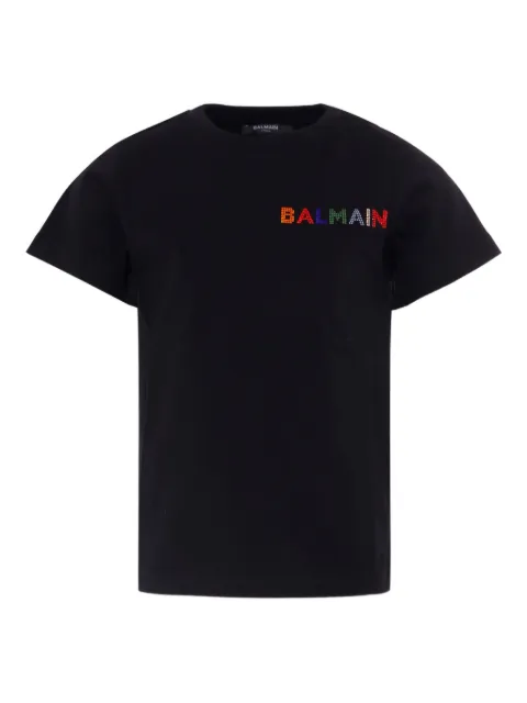 Balmain Kids logo-embroidered T-shirt