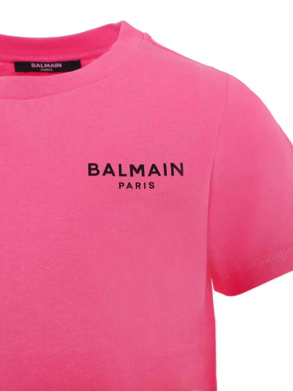 Balmain Kids T-shirt met logoprint Roze