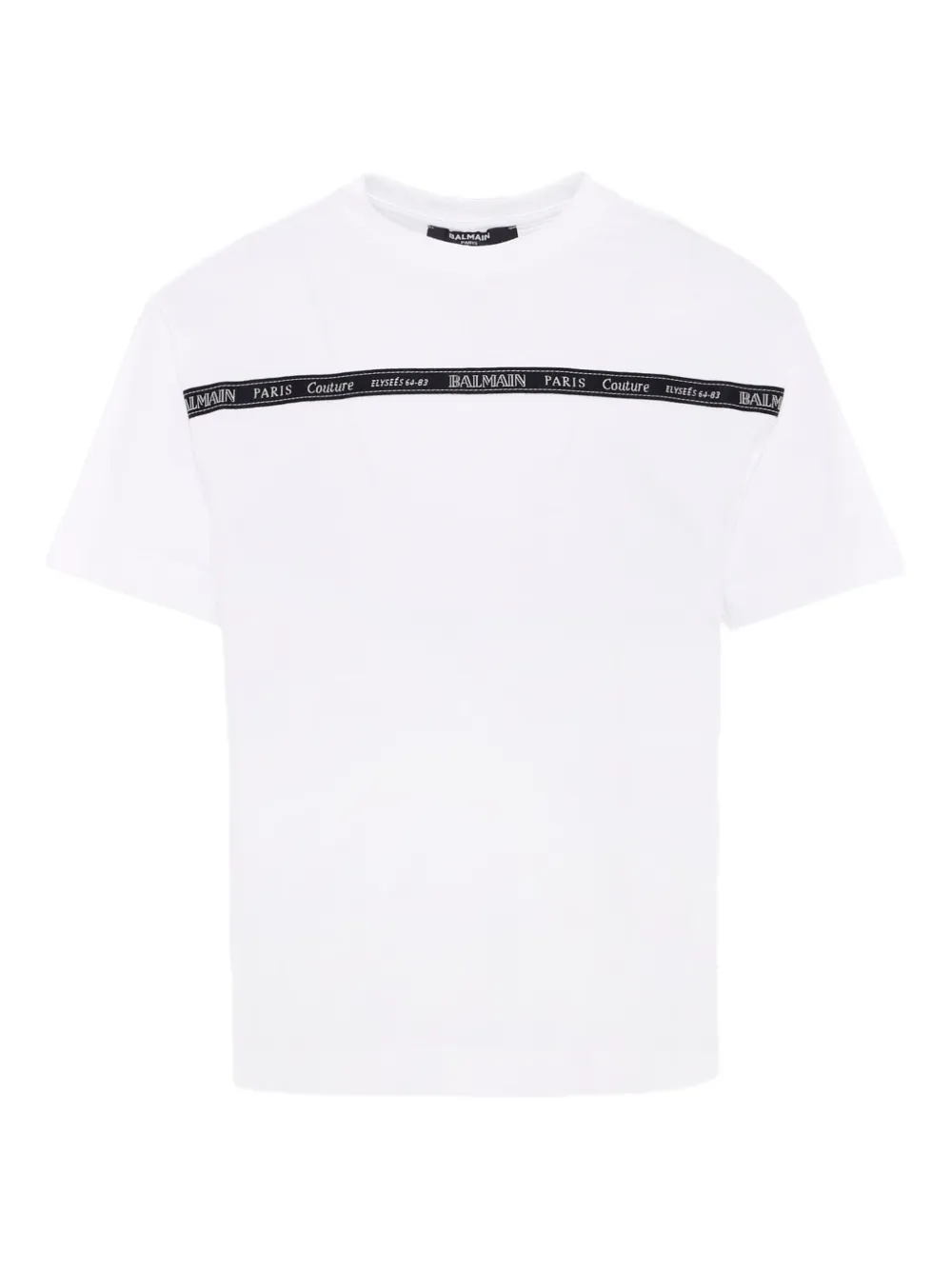 BALMAIN LOGO-BAND T-SHIRT 