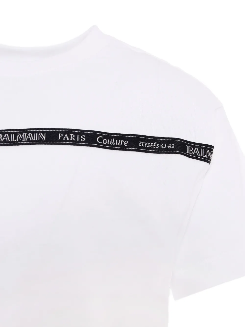 BALMAIN LOGO-BAND T-SHIRT 
