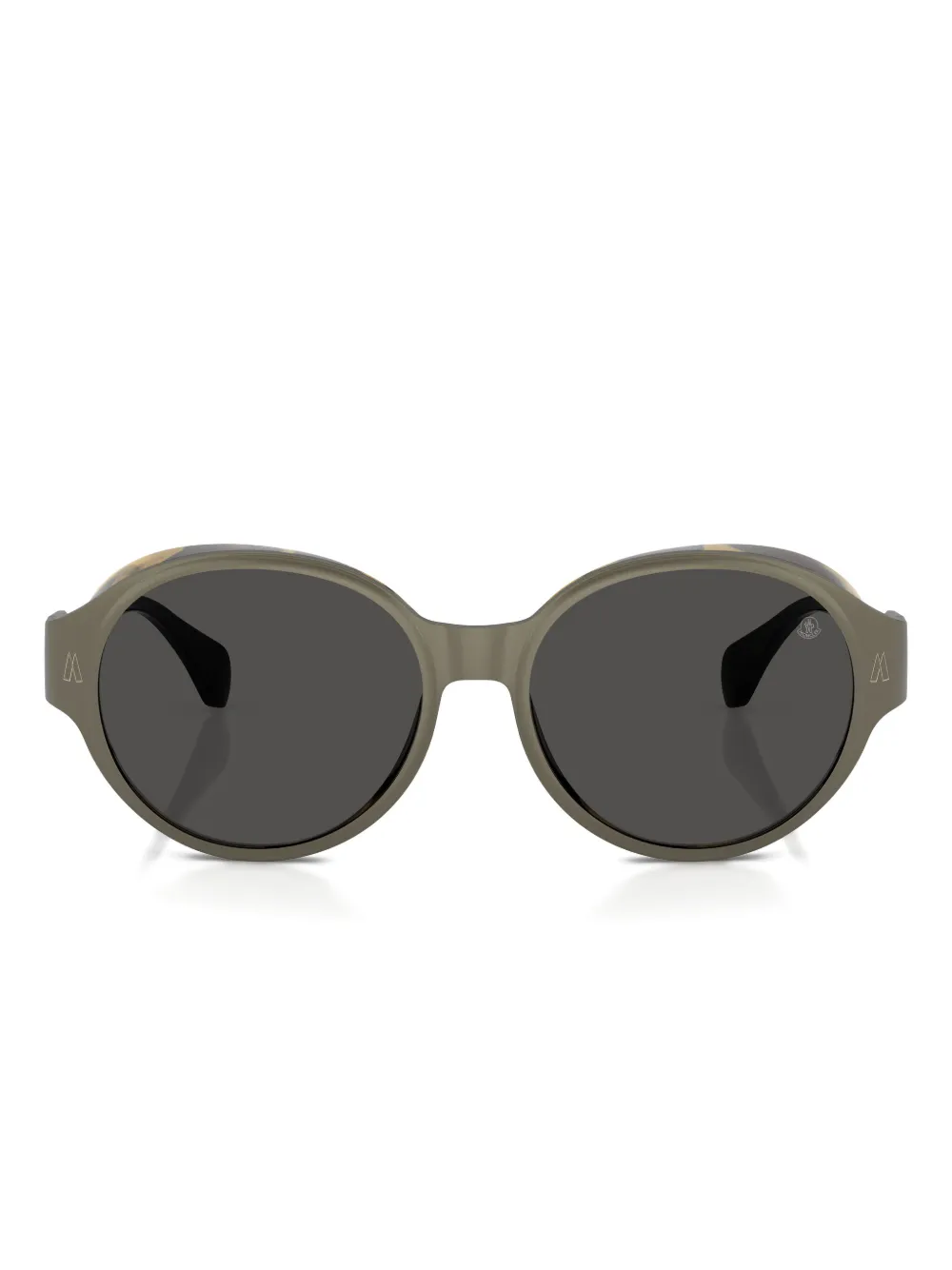 Moncler Eyewear Zonnebril met rond montuur Groen