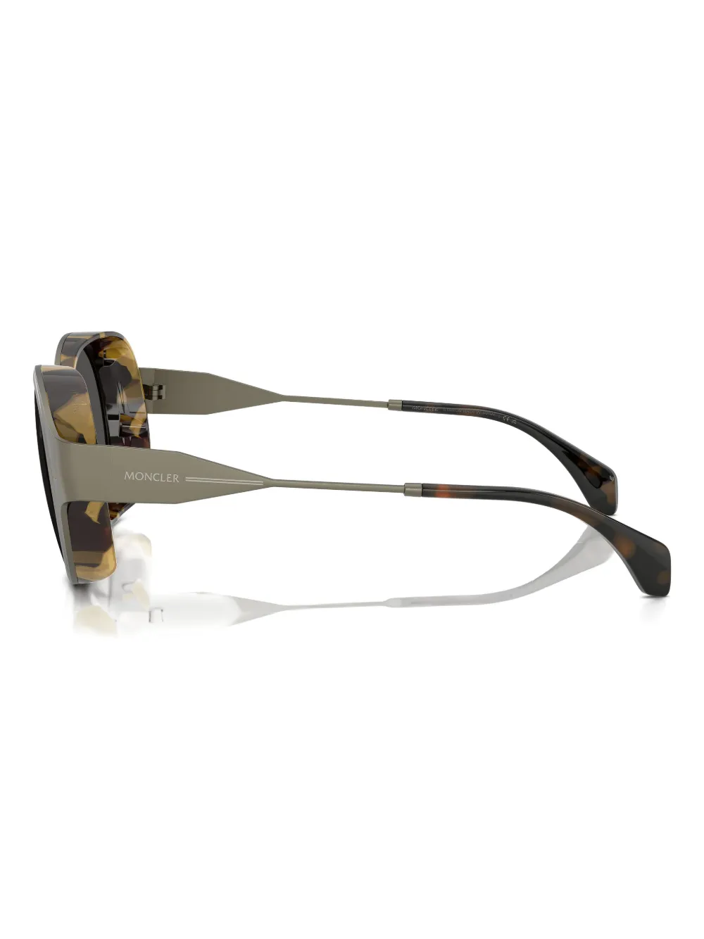 Moncler Round-frame Sunglasses In Green