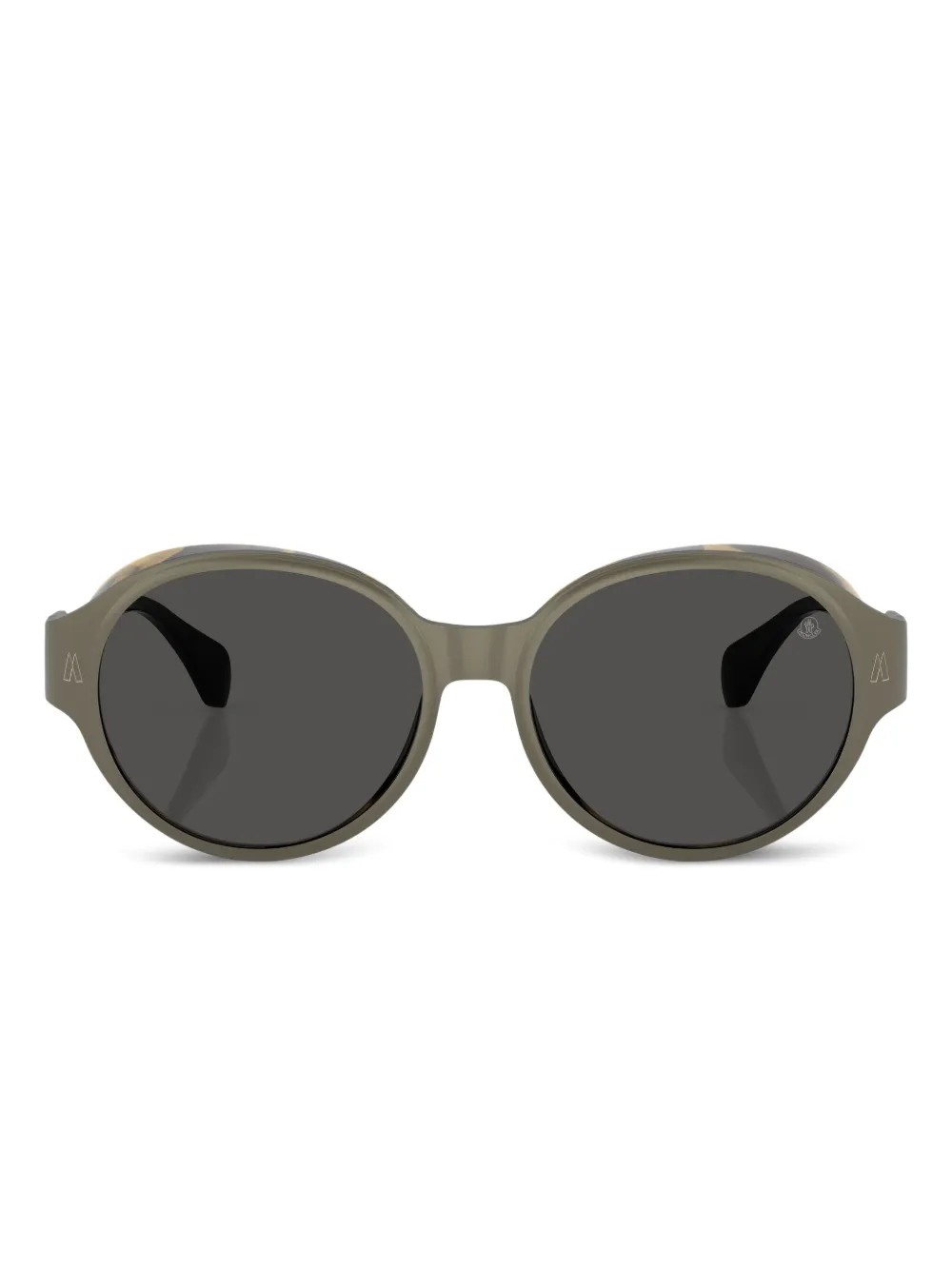 Moncler Eyewear Zonnebril met rond montuur Groen