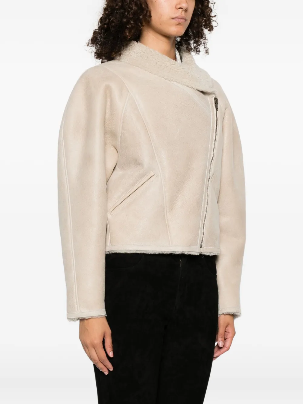 ISABEL MARANT Blondine lammy jack met rits Beige