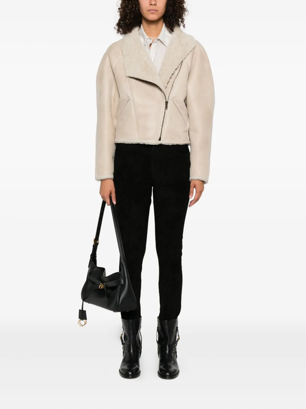 ISABEL MARANT Blondine lammy jack met rits Beige