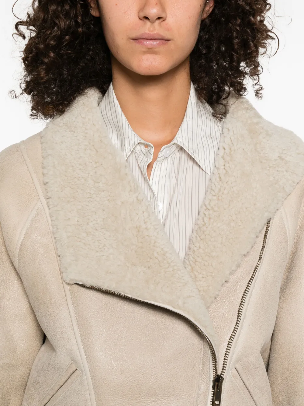 ISABEL MARANT Blondine lammy jack met rits Beige