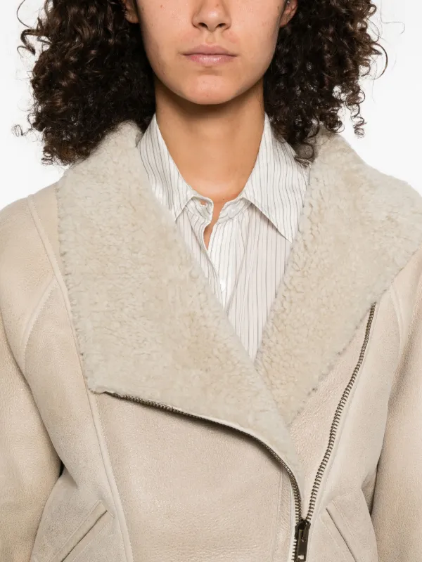 ISABEL MARANT Blondine zip-front Shearling Jacket | Neutrals