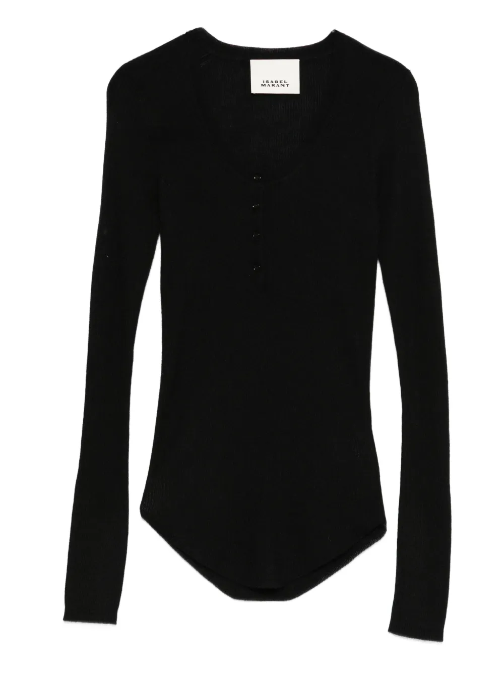 ISABEL MARANT button-fastening knitted top | Black | Image 1