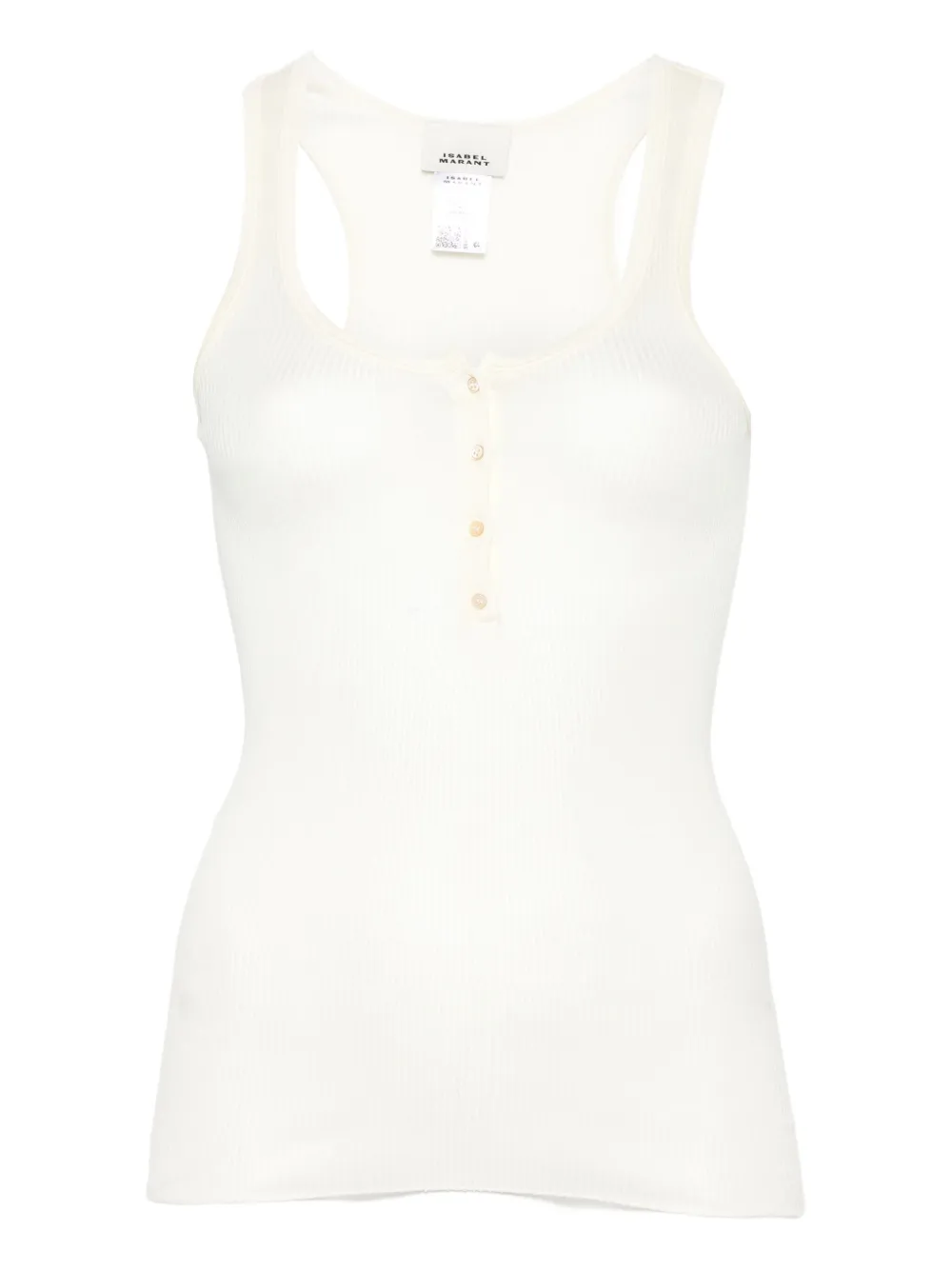 ISABEL MARANT Geribbelde top Beige