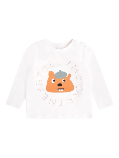 Stella McCartney Kids animal-print long-sleeve T-shirt
