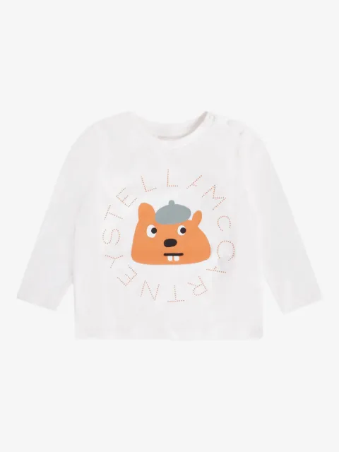 Stella McCartney Kids animal-print long-sleeve T-shirt