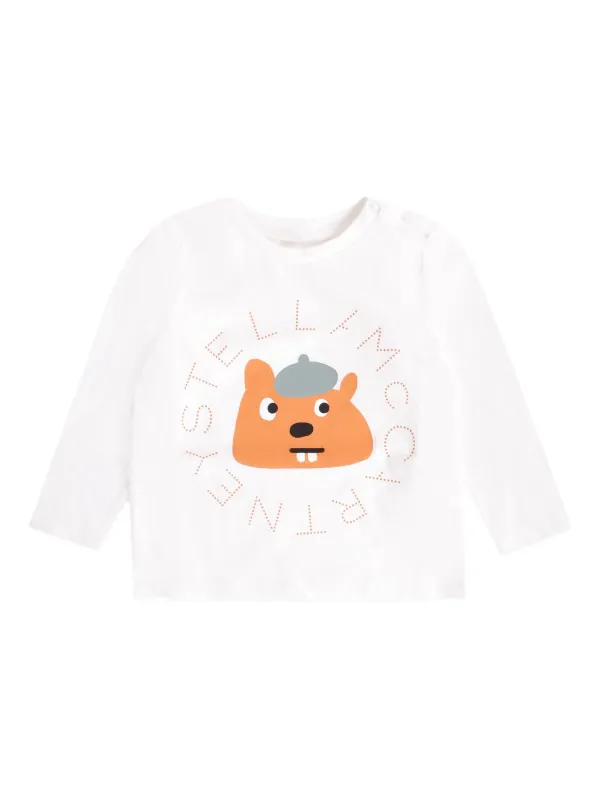 Stella McCartney Kids アニマルプリント Tシャツ | ホワイト 