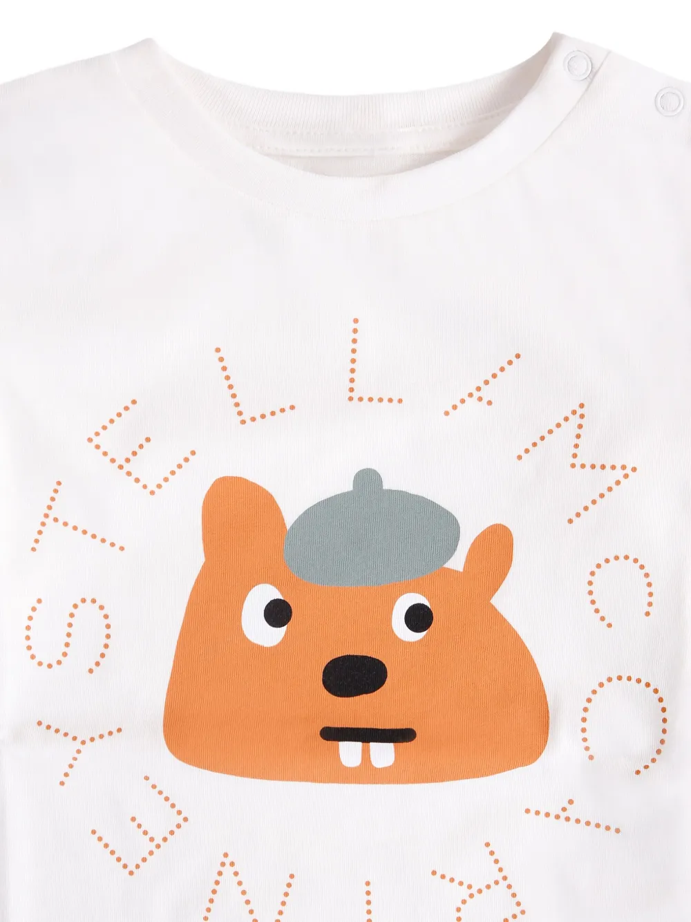 Stella McCartney Kids T-shirt met dierenprint Wit