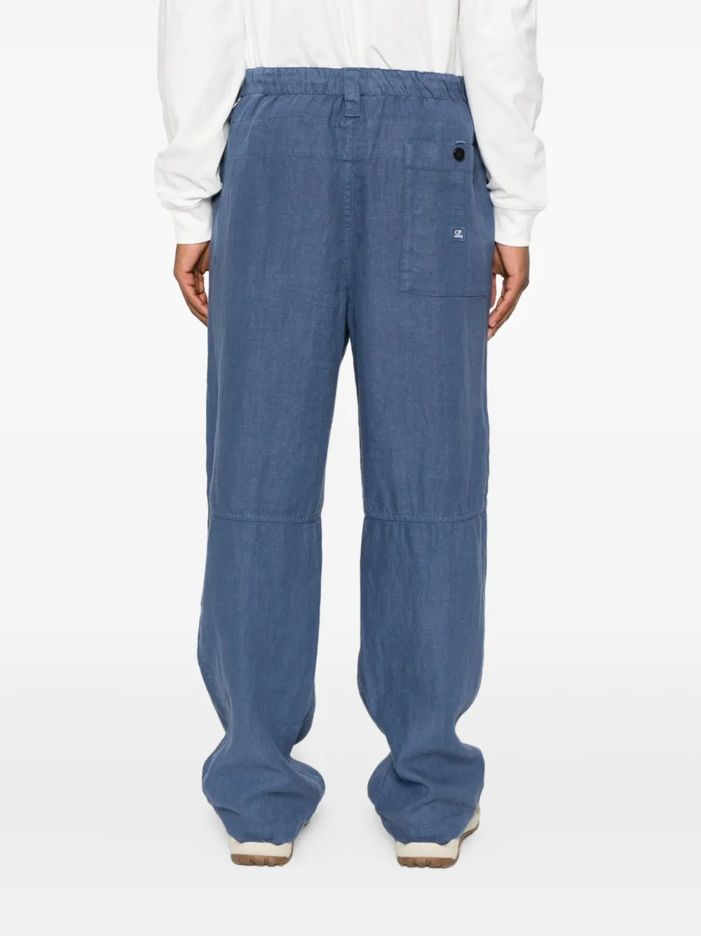 C.P. Company Linnen broek met zakdetail Blauw