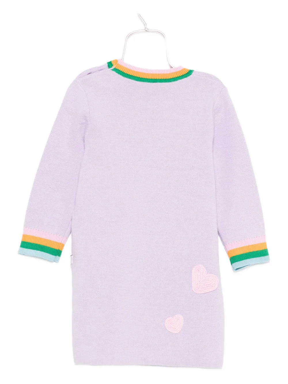 Stella McCartney Kids Earth Friends appliqué wool dress Paars