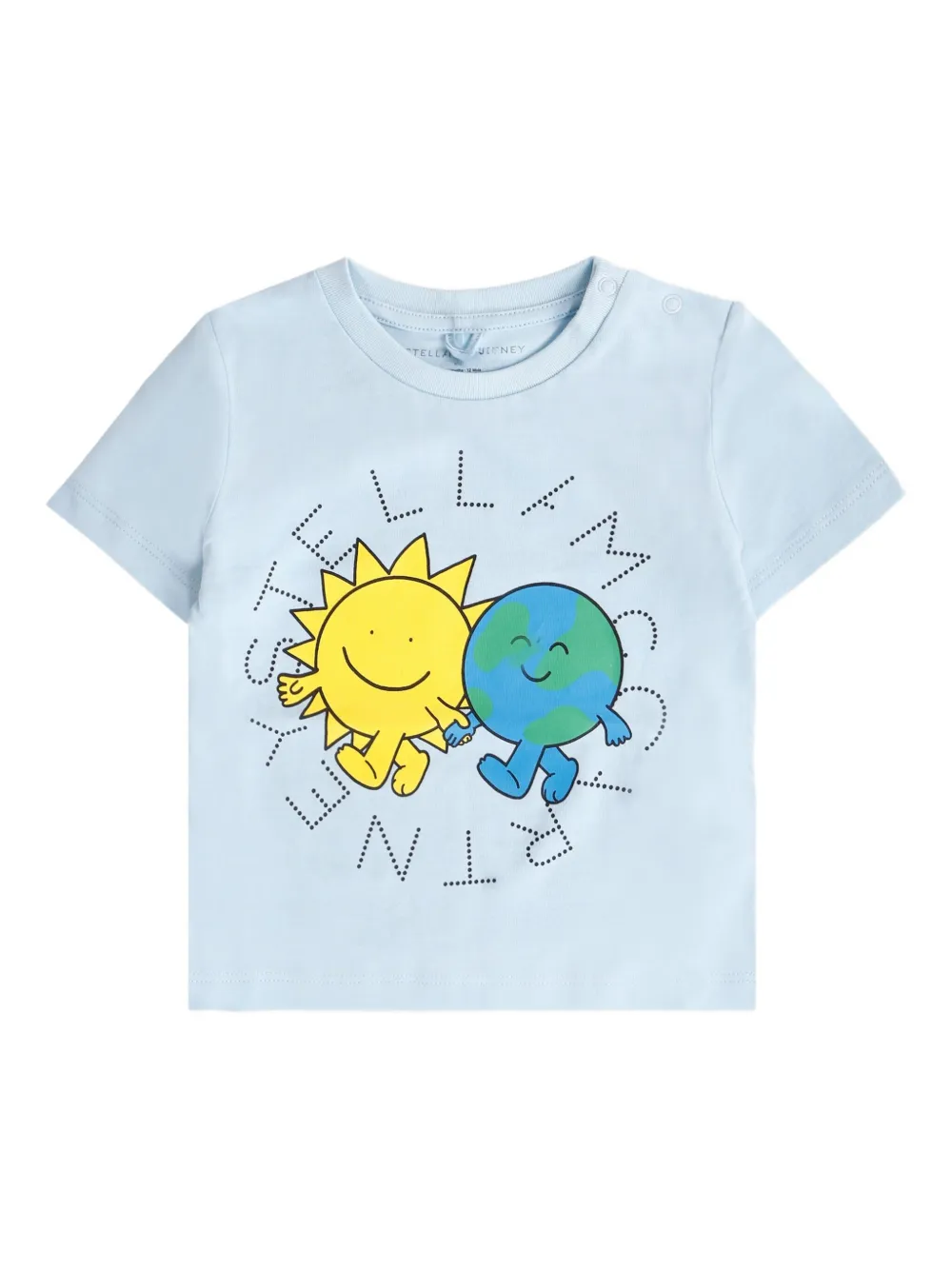 Stella McCartney Kids T-shirt met print Blauw