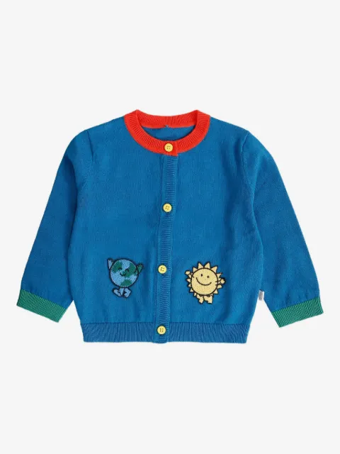 Stella McCartney Kids cárdigan con aplique bordado