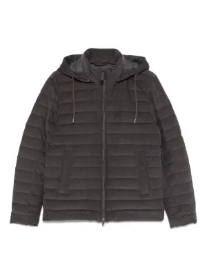 Stone Island フーデッド キルティングジャケット | グレー | FARFETCH JP