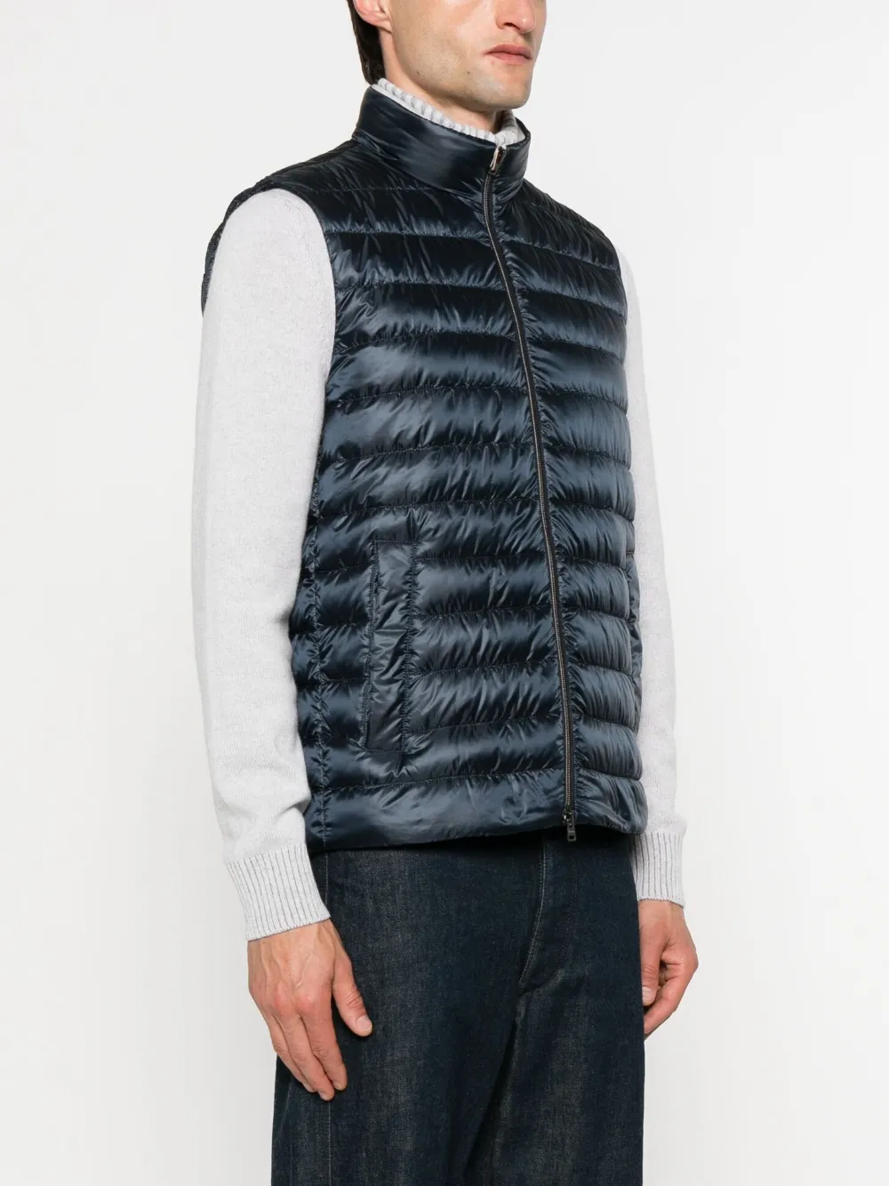 Herno Bodywarmer met rits Blauw
