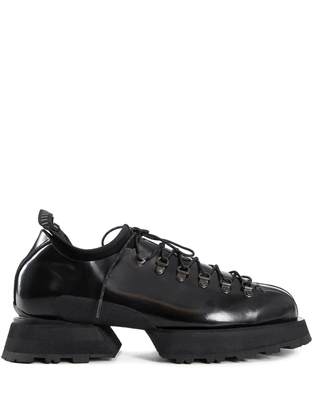 DEMON lace-up leather boots Black