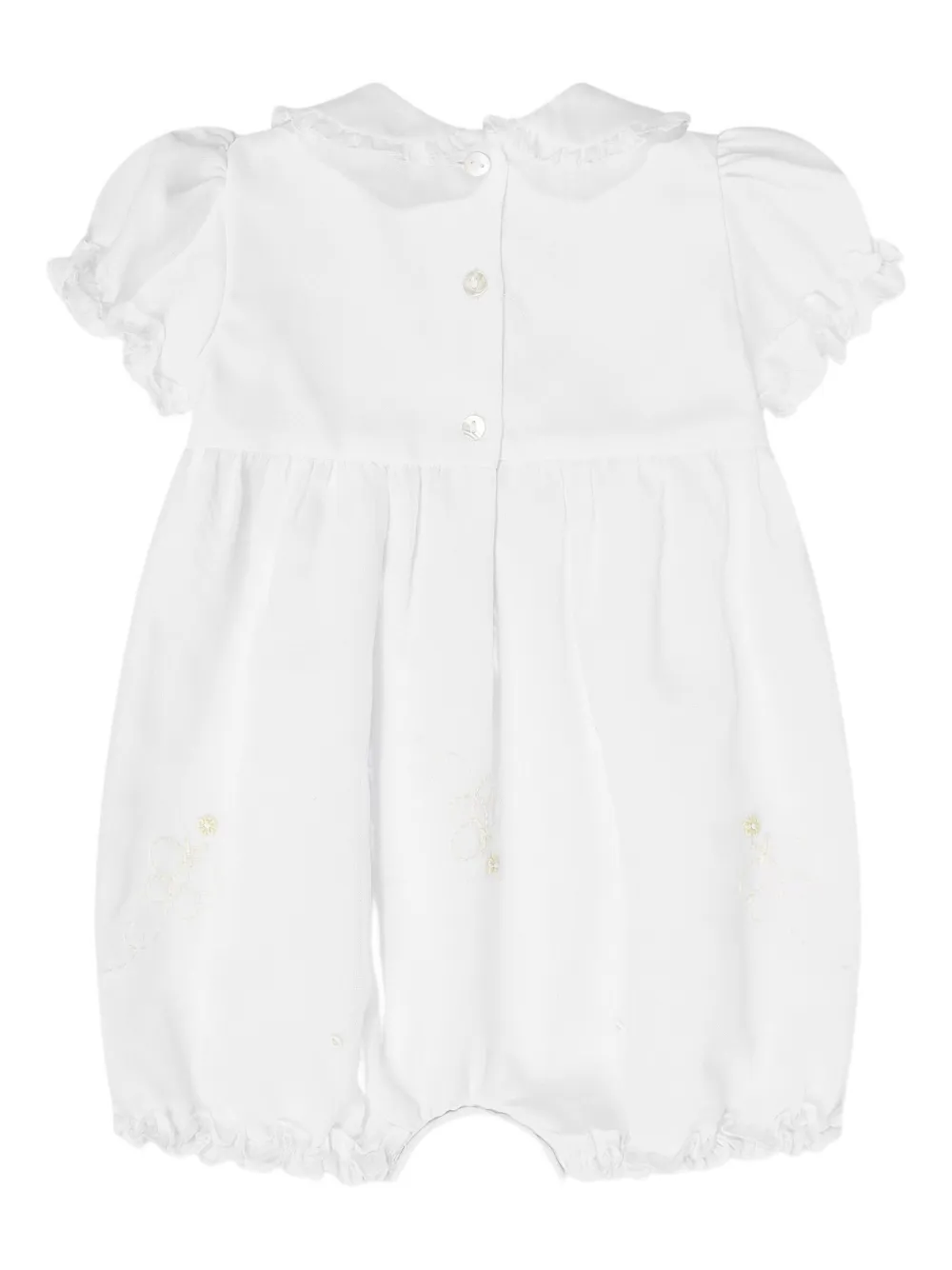 Sarah Louise Romper met ruchekraag Wit