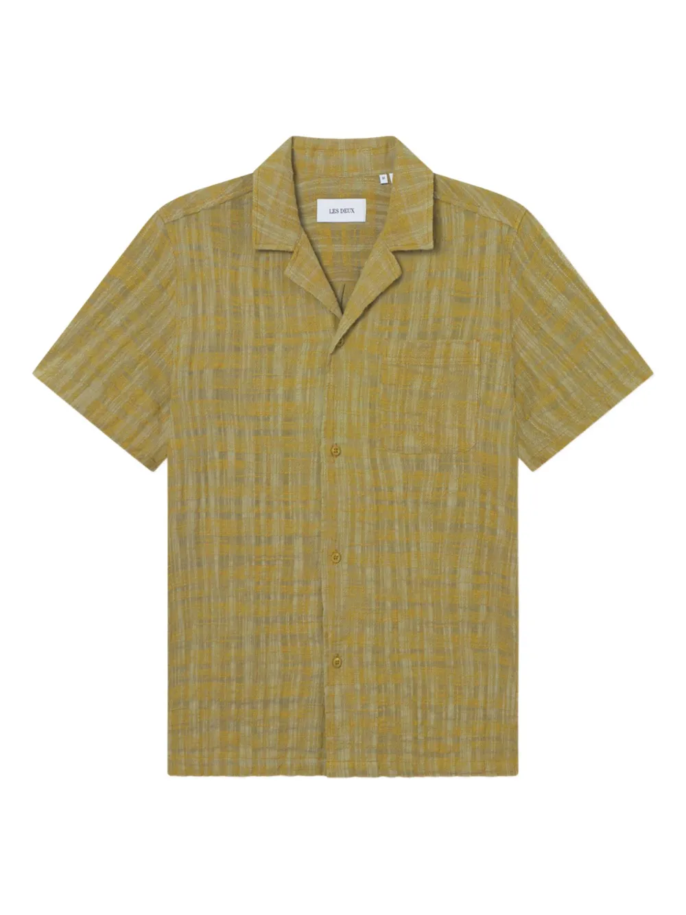Les Deux camp-collar textured shirt | Green | Image 1