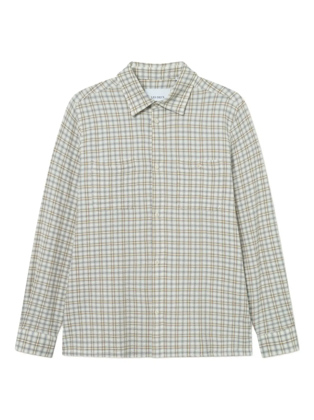 Les Deux checked chest-pocket shirt - Verde