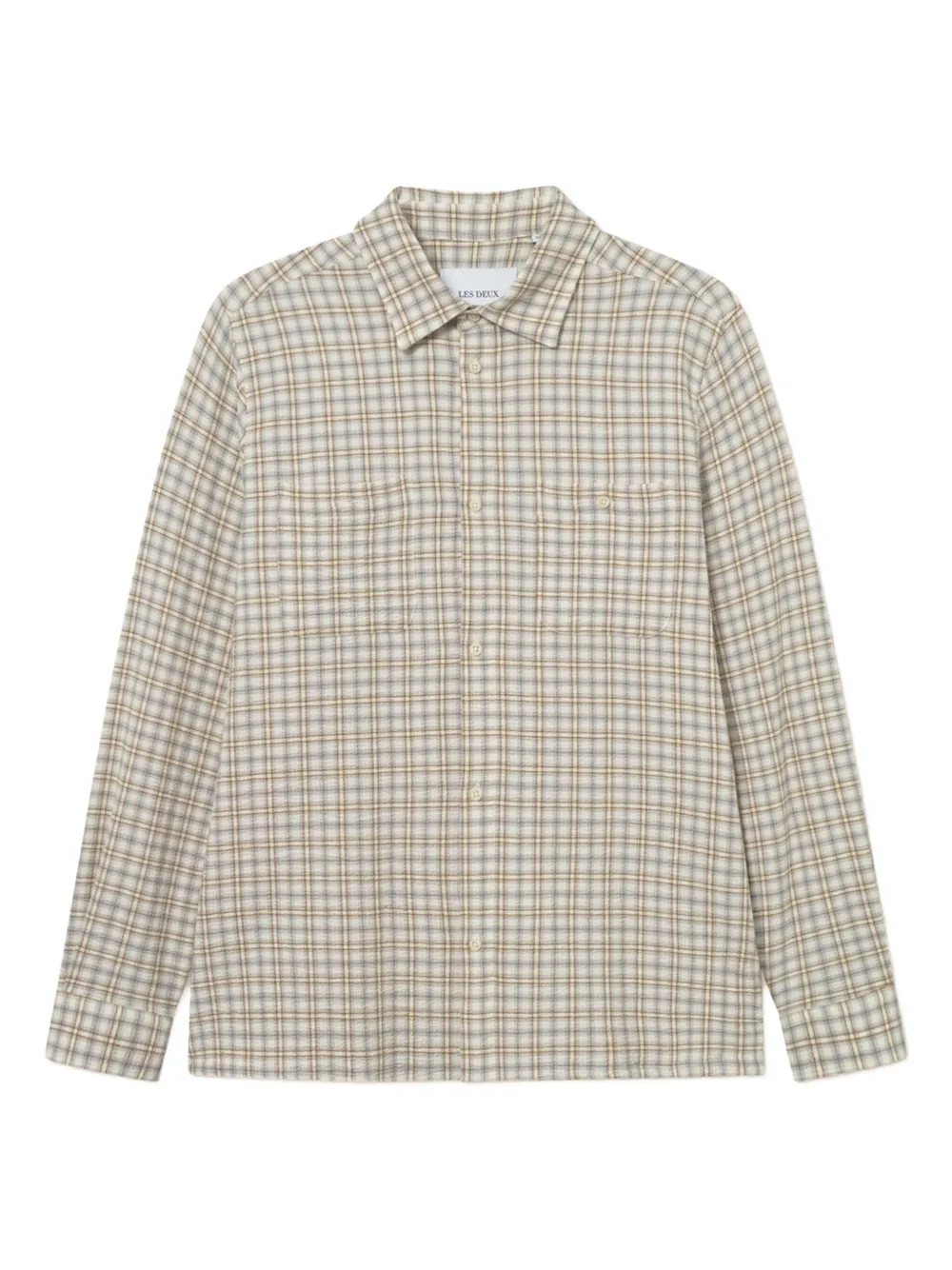 Les Deux checked chest-pocket shirt | Green | Image 1