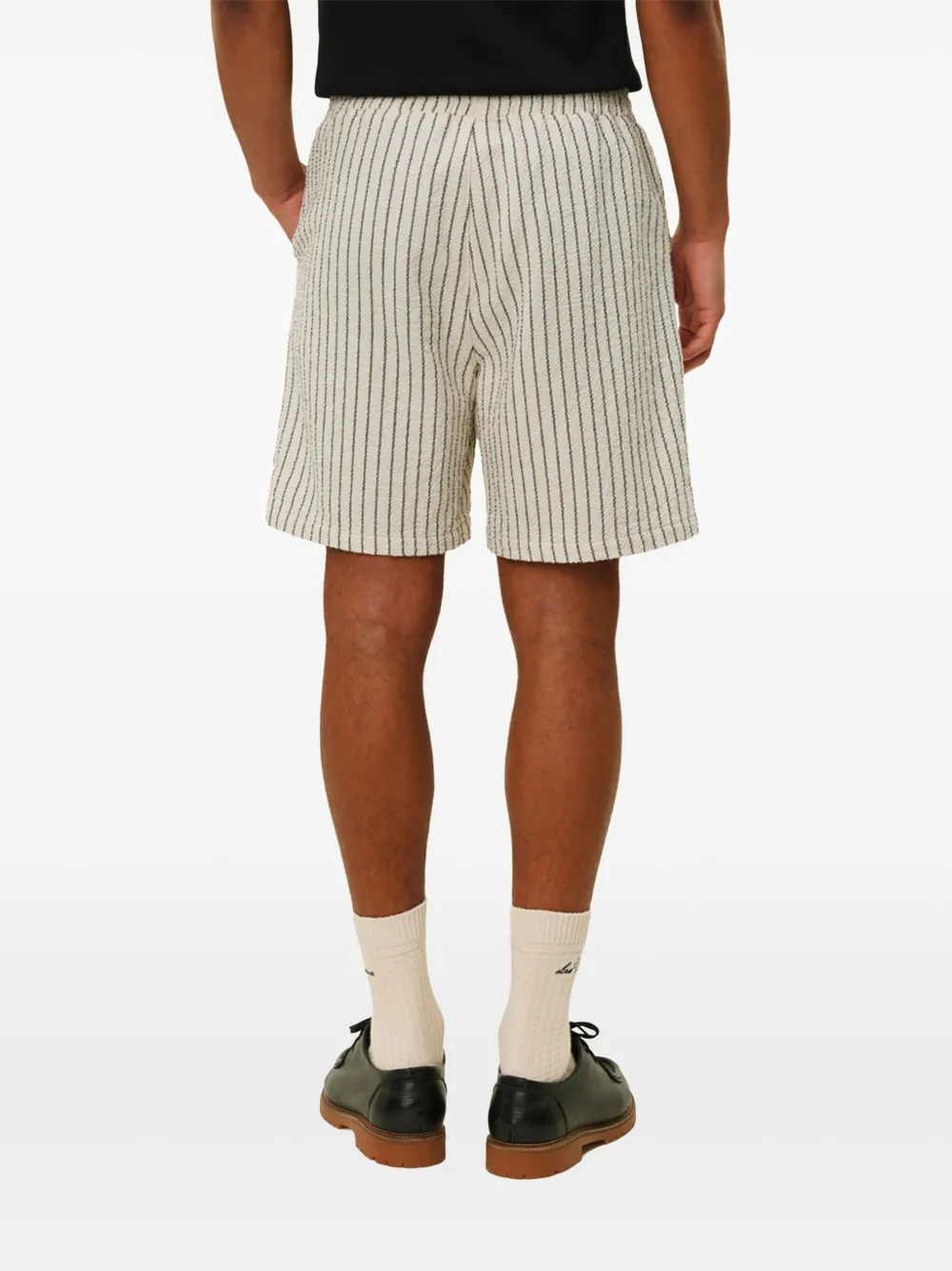 Les Deux Badstof shorts met krijtstreep Roze